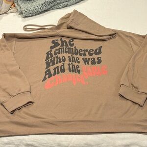 Graphic hoodie, with positive message! L/XL. Never worn! Brand new.